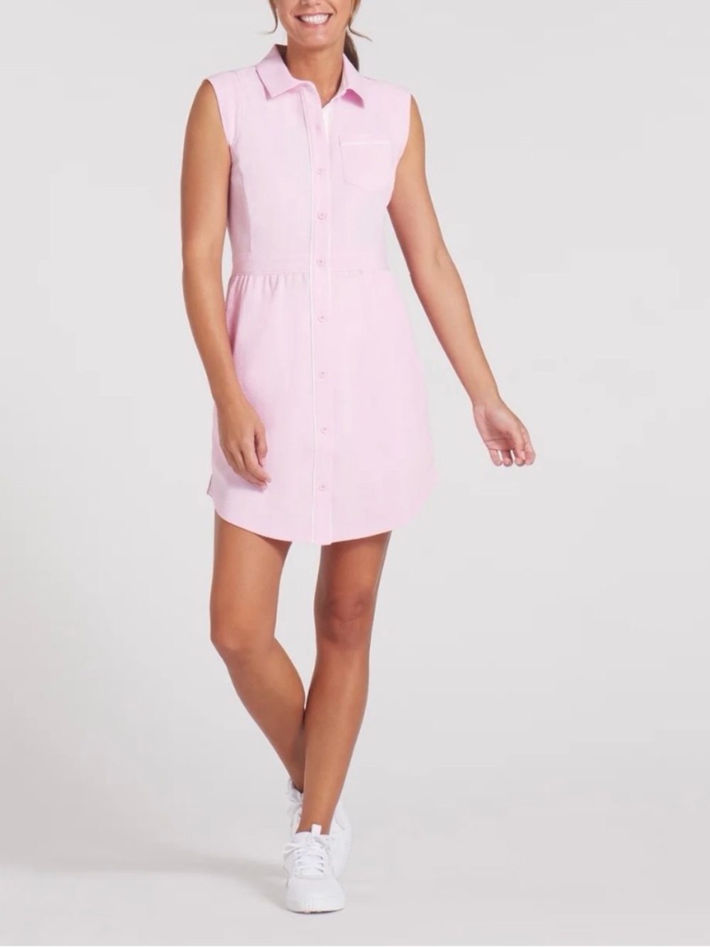 PUMA Golf Pink Sleeveless Shirtdress + Shorts Set | Size Small